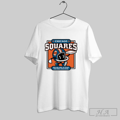 Chicago Squares Win Or Lose Least Pizza Was Good Football Helmet