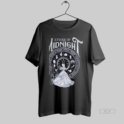 Cinderella Stroke Midnight TShirt Retro Design