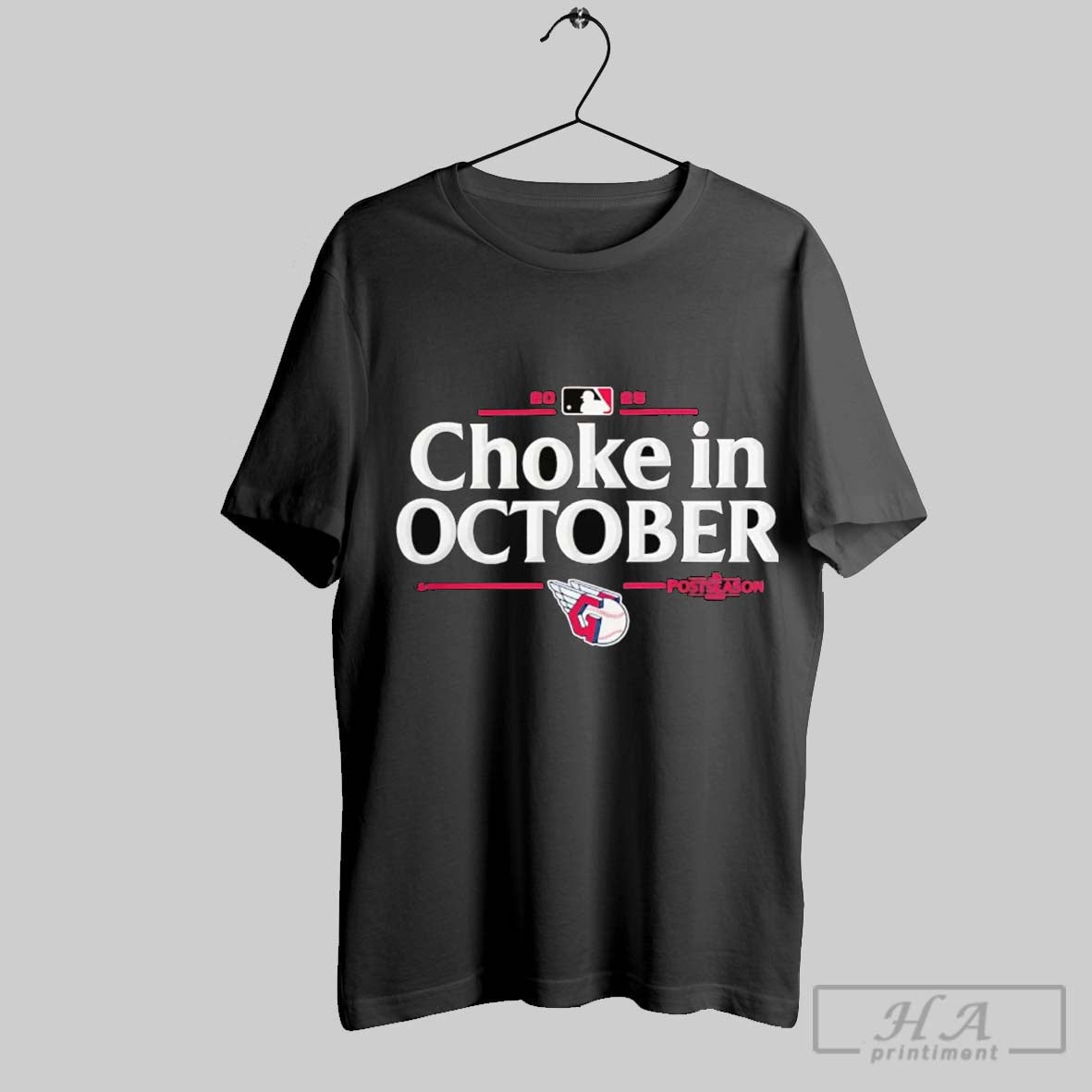 Cleveland Guardians 2025 Choke October Mlb Postseason TShirt Modern