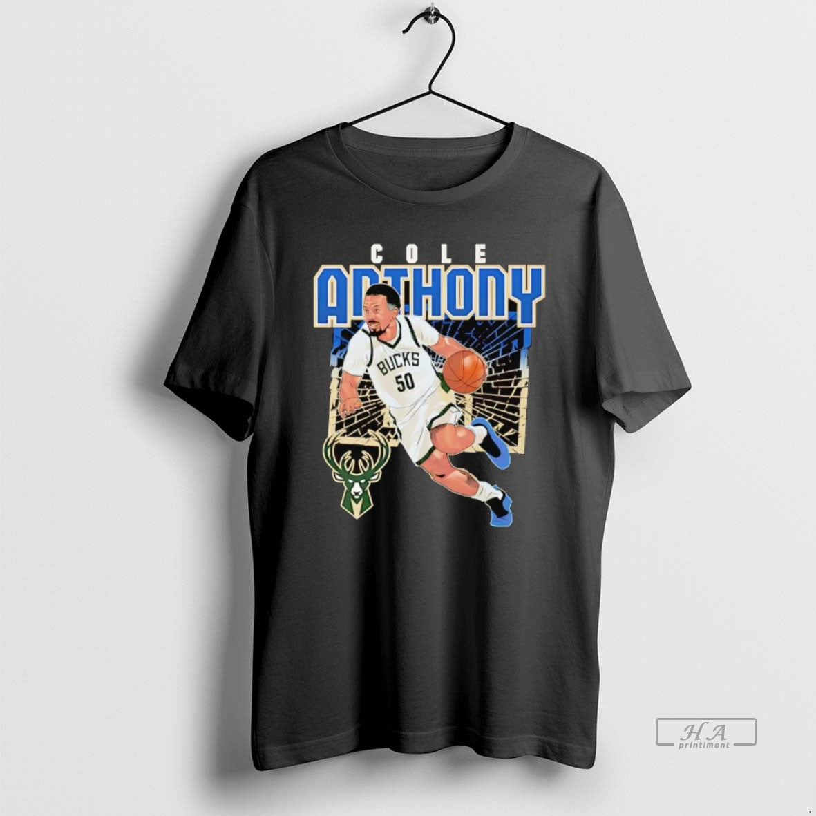 Cole Anthony Backboard Shattering Milwaukee Bucks TShirt Exclusive