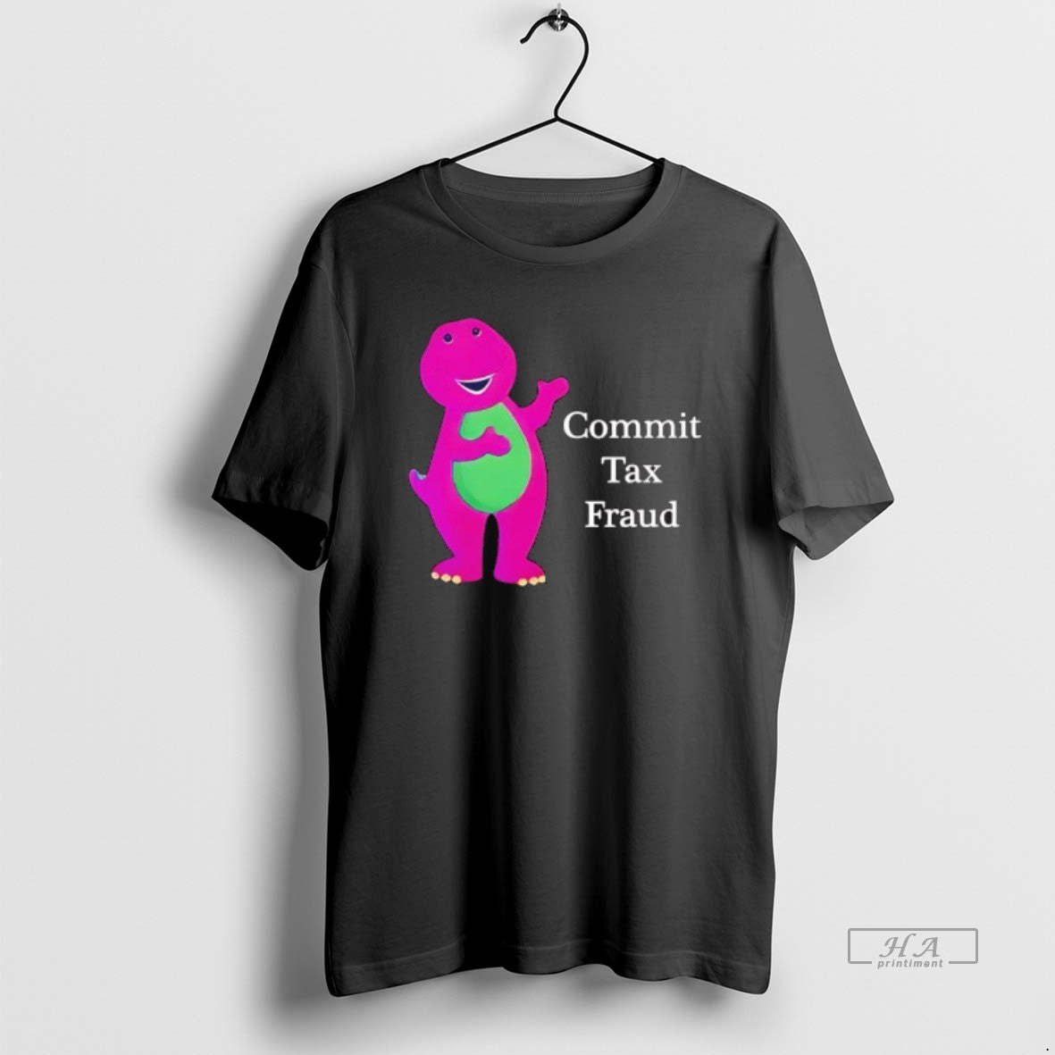 Commit Tax Fraud Barney Black Tank Top Modern Look