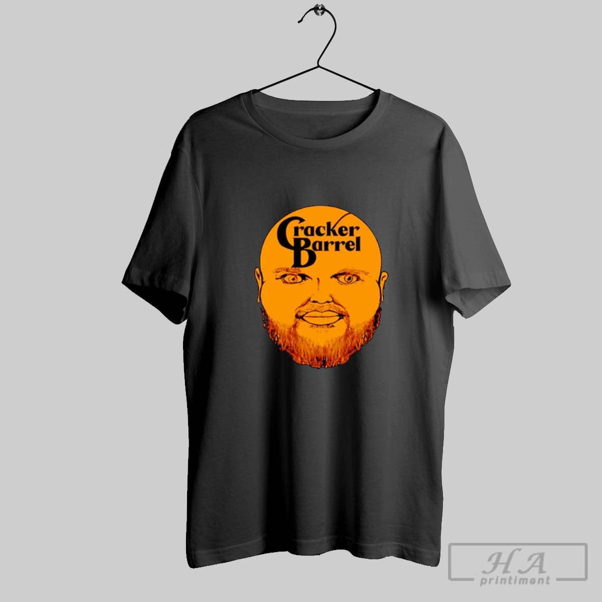 Cracker Barrel Spooky Face Logo Foodie Posters Black Shirt Modern Gift