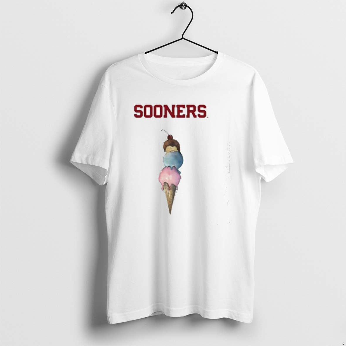 Cream Oklahoma Sooners Triple Scoop Long Sleeve Trendy Fashion