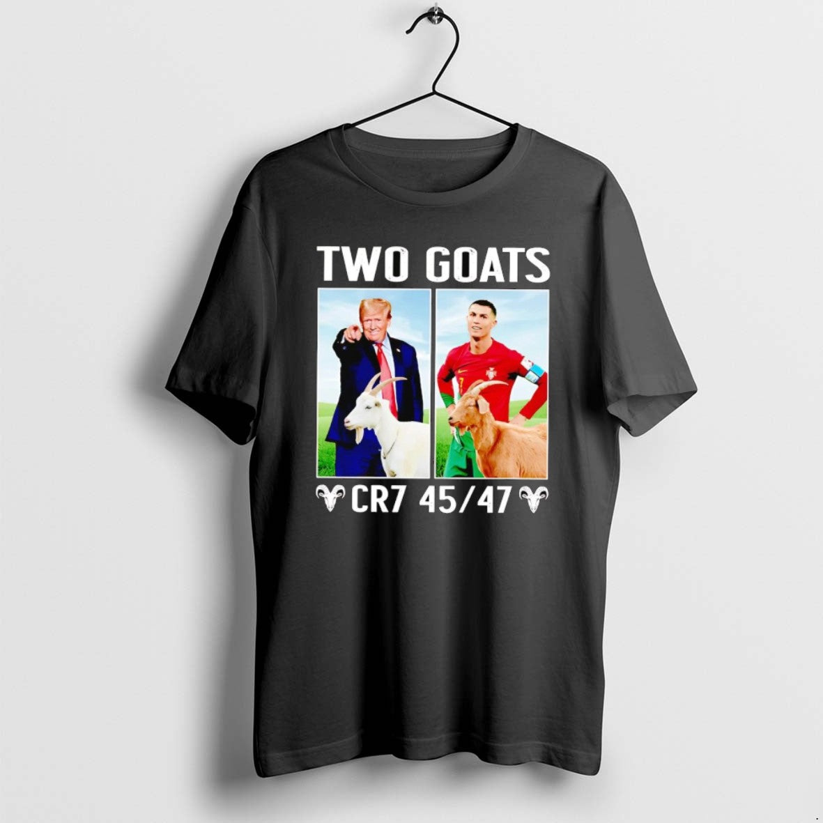 Cristiano Ronaldo And Trump Two Goats 45 47 Shirt Premium Outfit