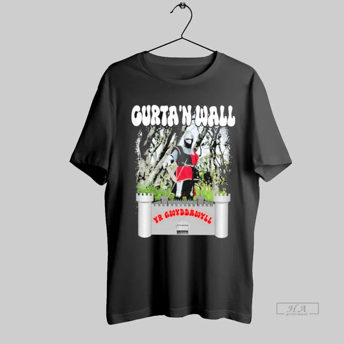 Curtan Wall Yr Gwyddbwyll TShirt Vintage Merch