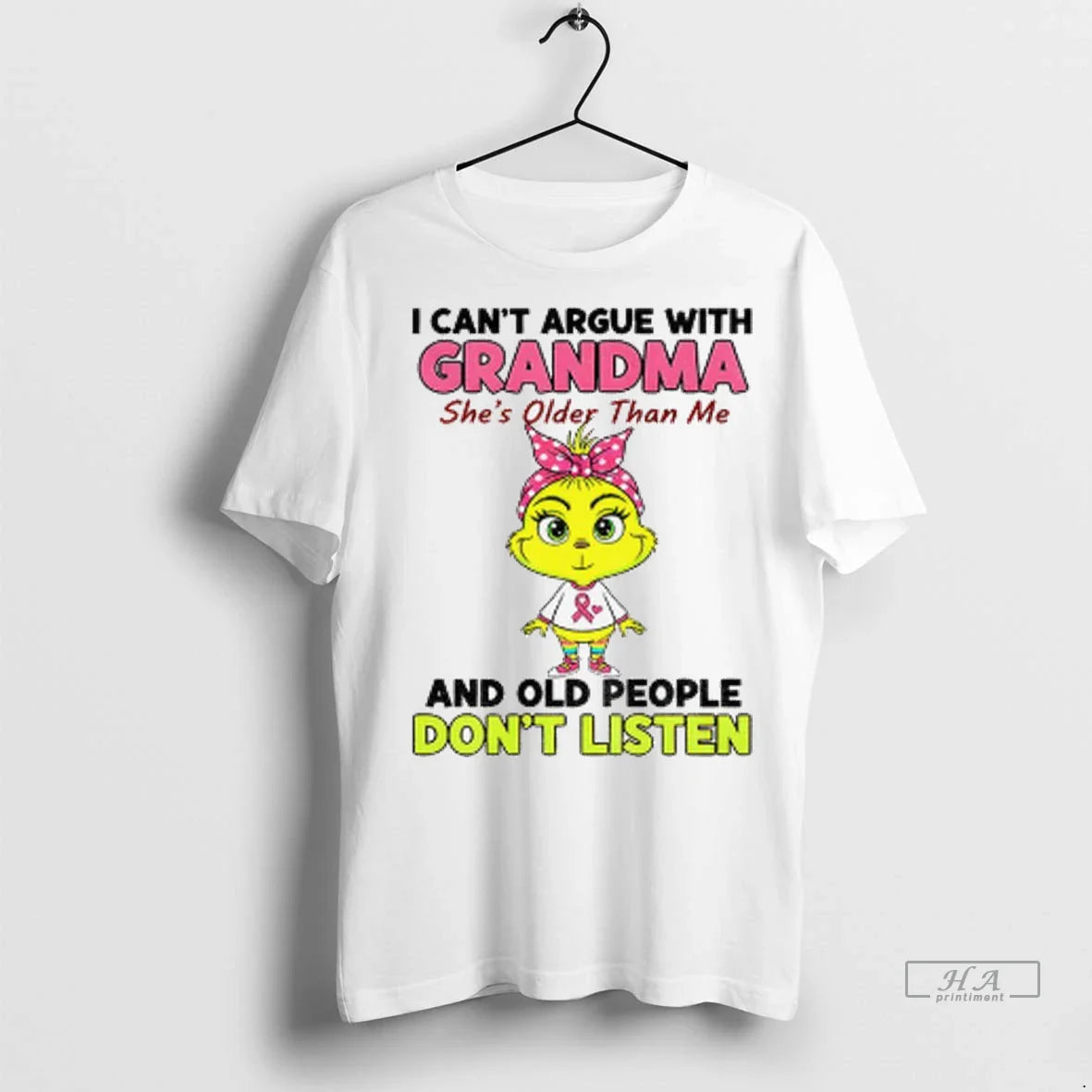 Grinch I Cant Argue Grandma Shes Older Than Me And Old People Hoodie