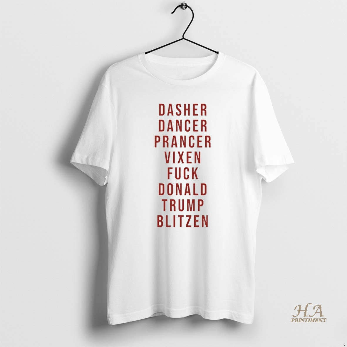 Dasher Dancer Prancer Vixen Fuck Donald Trump Blitzen Sweatshirt