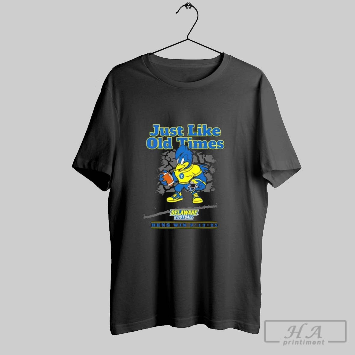 Delaware Football Just Like Old Times Tee Authentic Art