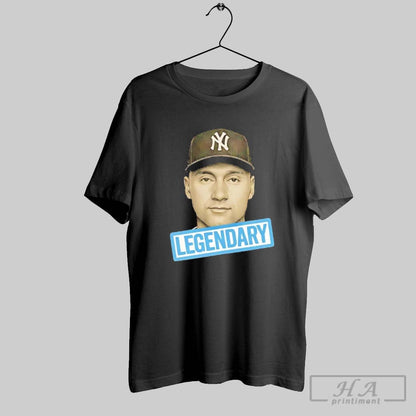 Derek Jeter Legendary Portrait Ny Yankees TShirt Unique Look