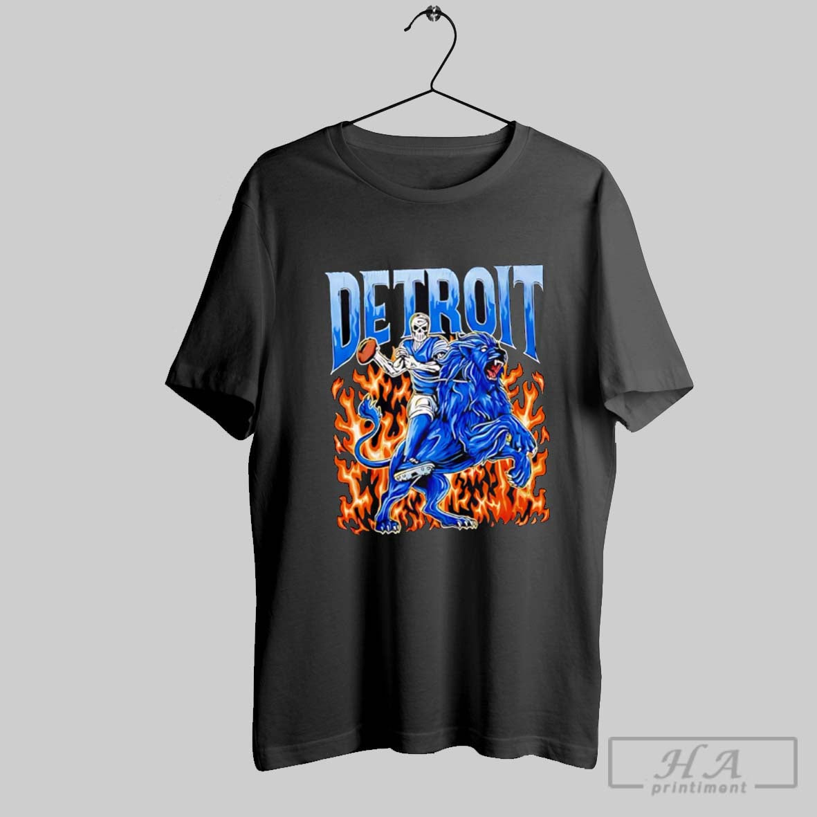 Detroit Football Skeleton Lions Hoodie Classic Style