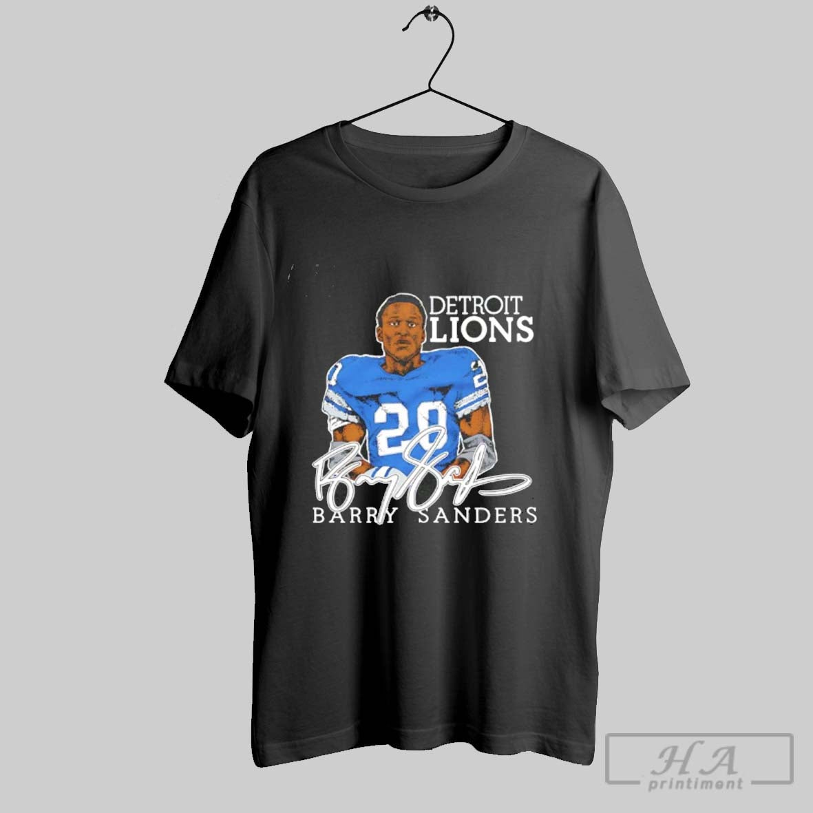 Detroit Lions Barry Sanders Player Caricature TShirt Designer Gift
