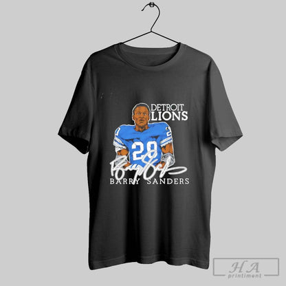 Detroit Lions Barry Sanders Player Caricature TShirt Designer Gift