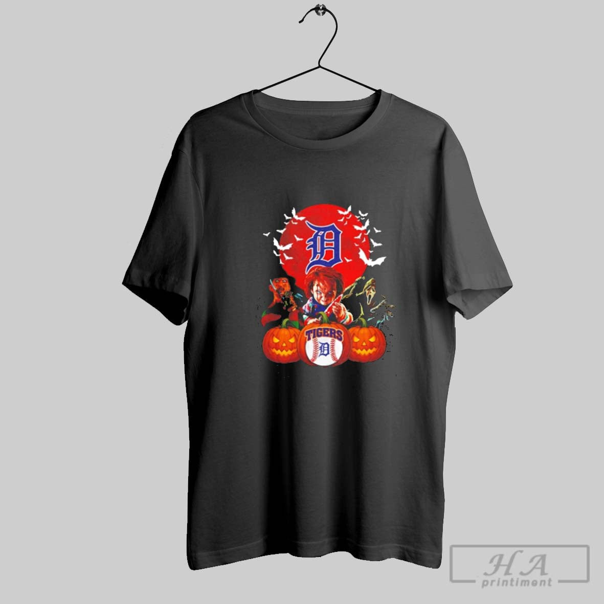 Detroit Tigers Mlb Horror Movie Halloween Tee Exclusive Merch