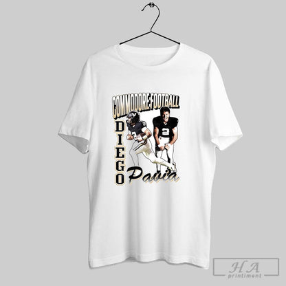 Diego Pavia 90S Portrait Vanderbilt Football Hoodie Classic Outfit