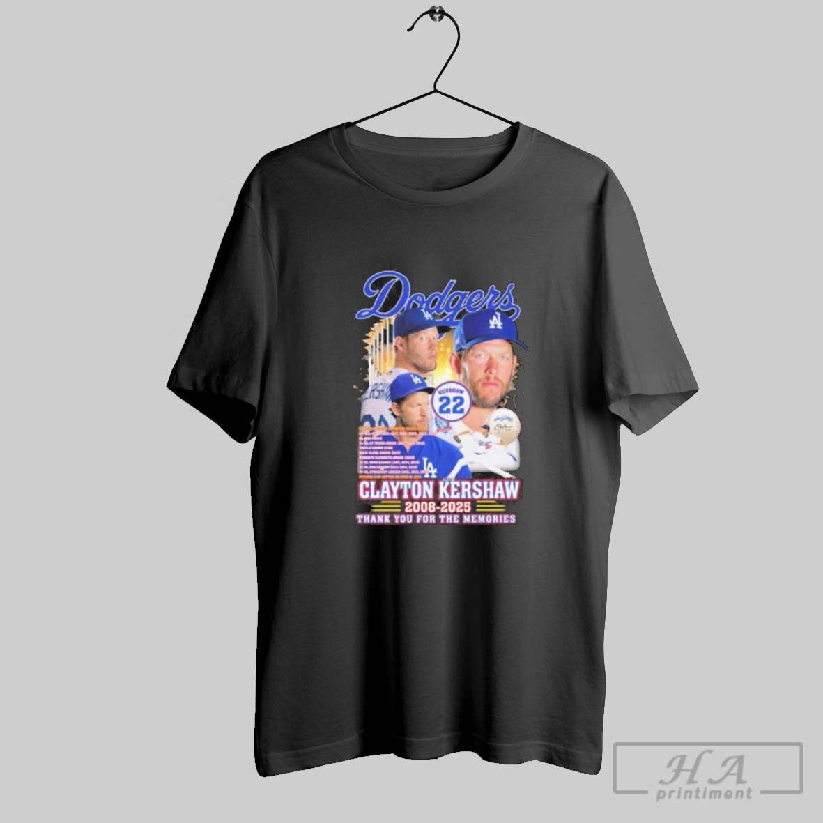 Dodgers Clayton Kershaw 2008 2025 Thank You Memories Long Sleeve