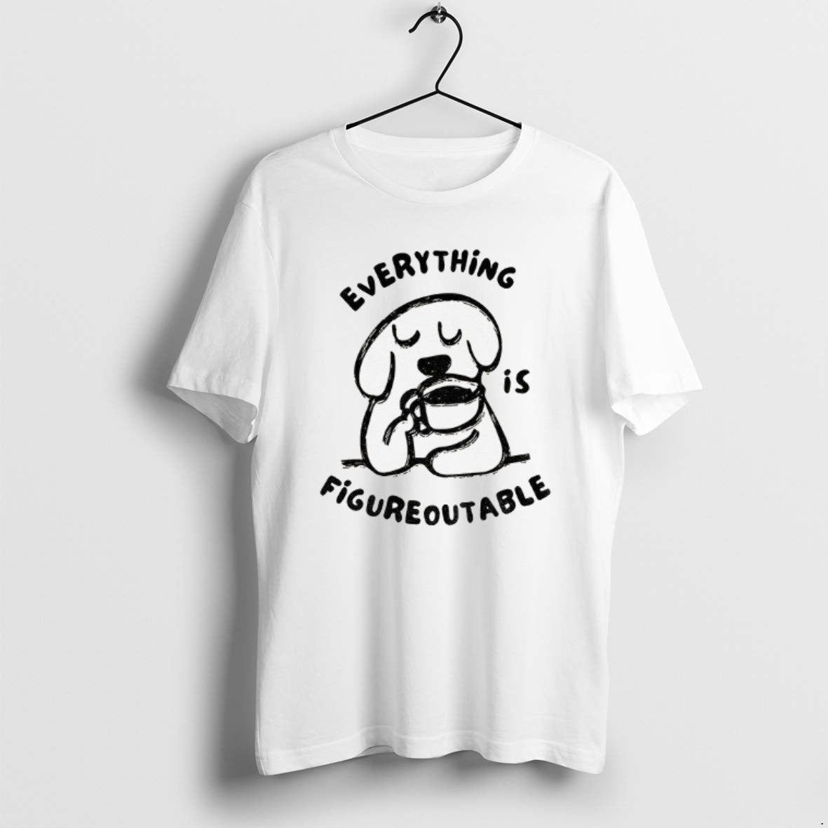 Dog Drinking Coffee Everything Figureoutable Tank Top Classic Gift