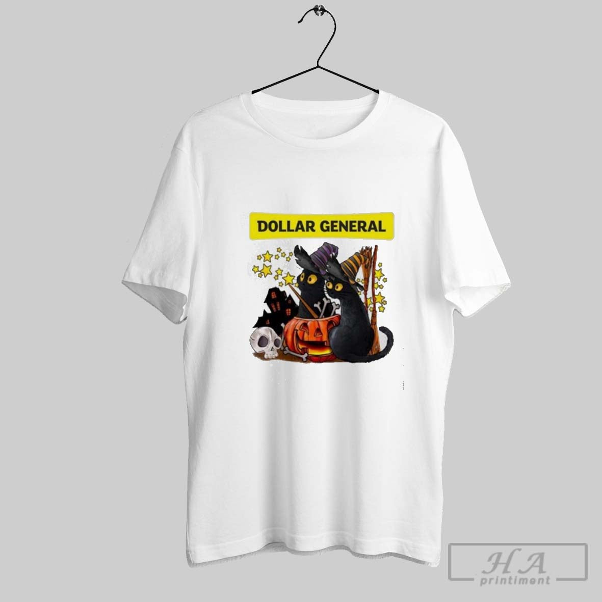Dollar General X Black Cat Witch Halloween 2025 TShirt Premium Art
