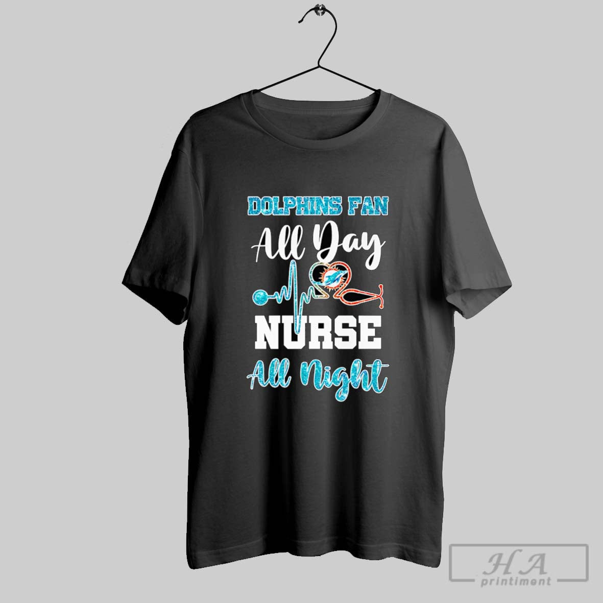 Dolphins All Day Nurse All Night Long Sleeve Trendy Merch