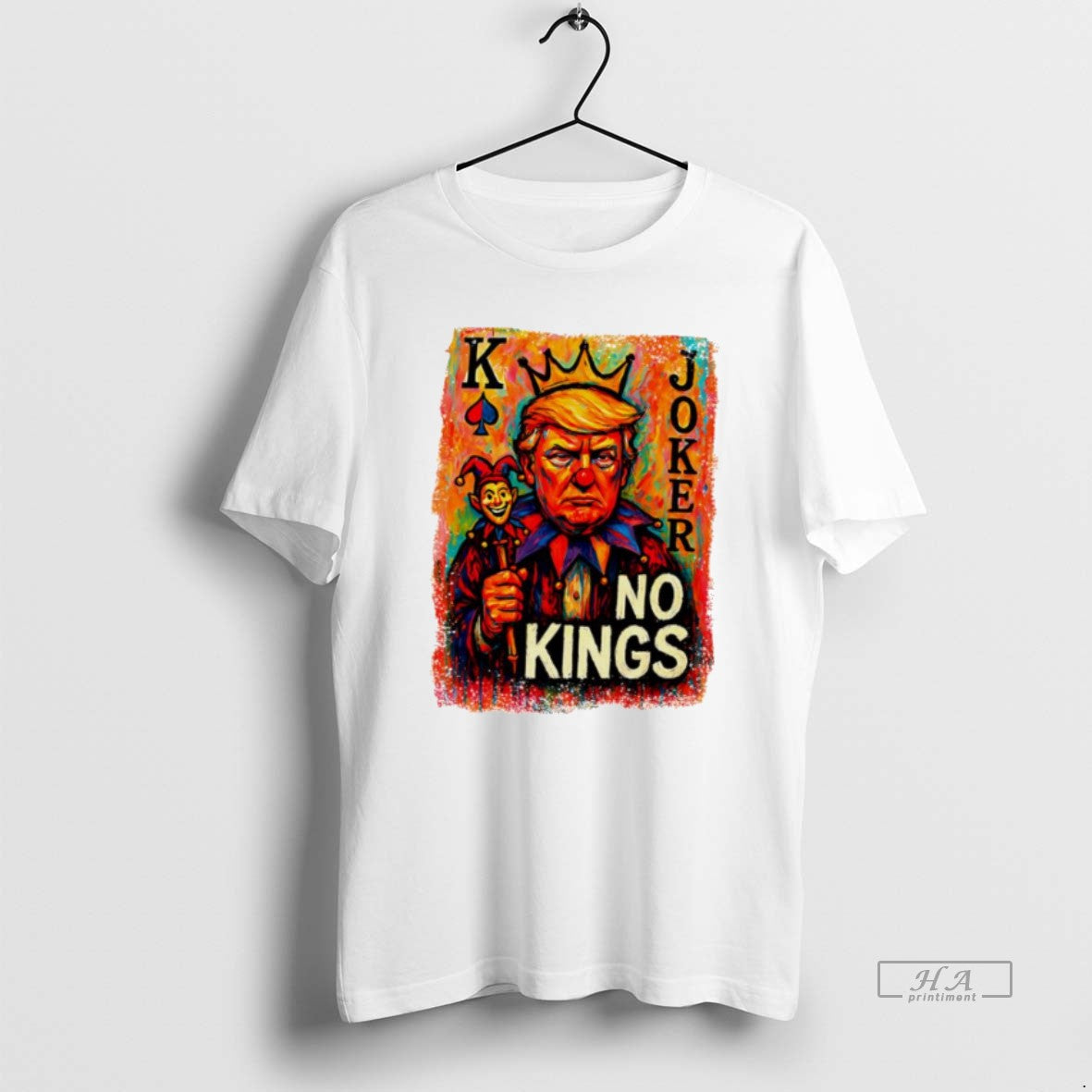 Donald Trump As K Joker No Kings Card Hoodie Trendy Look