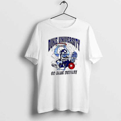 Duke University Basketball Go Blue Devils Mascot TShirt Elegant Art