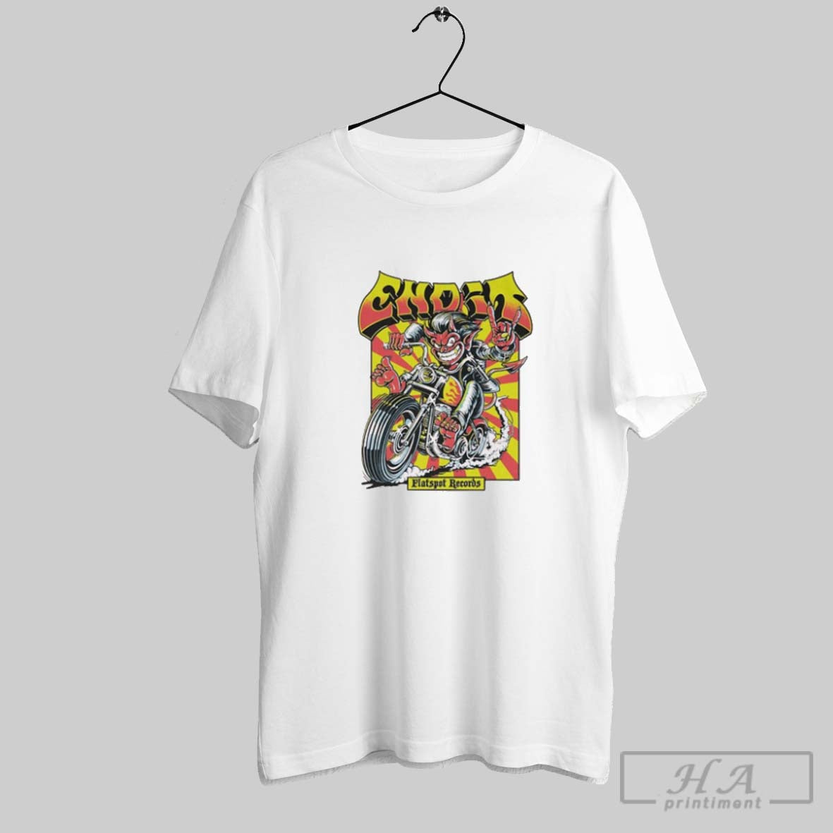 End It Baltimore 2025 Flatspot Records Devil Moto Painting Tee