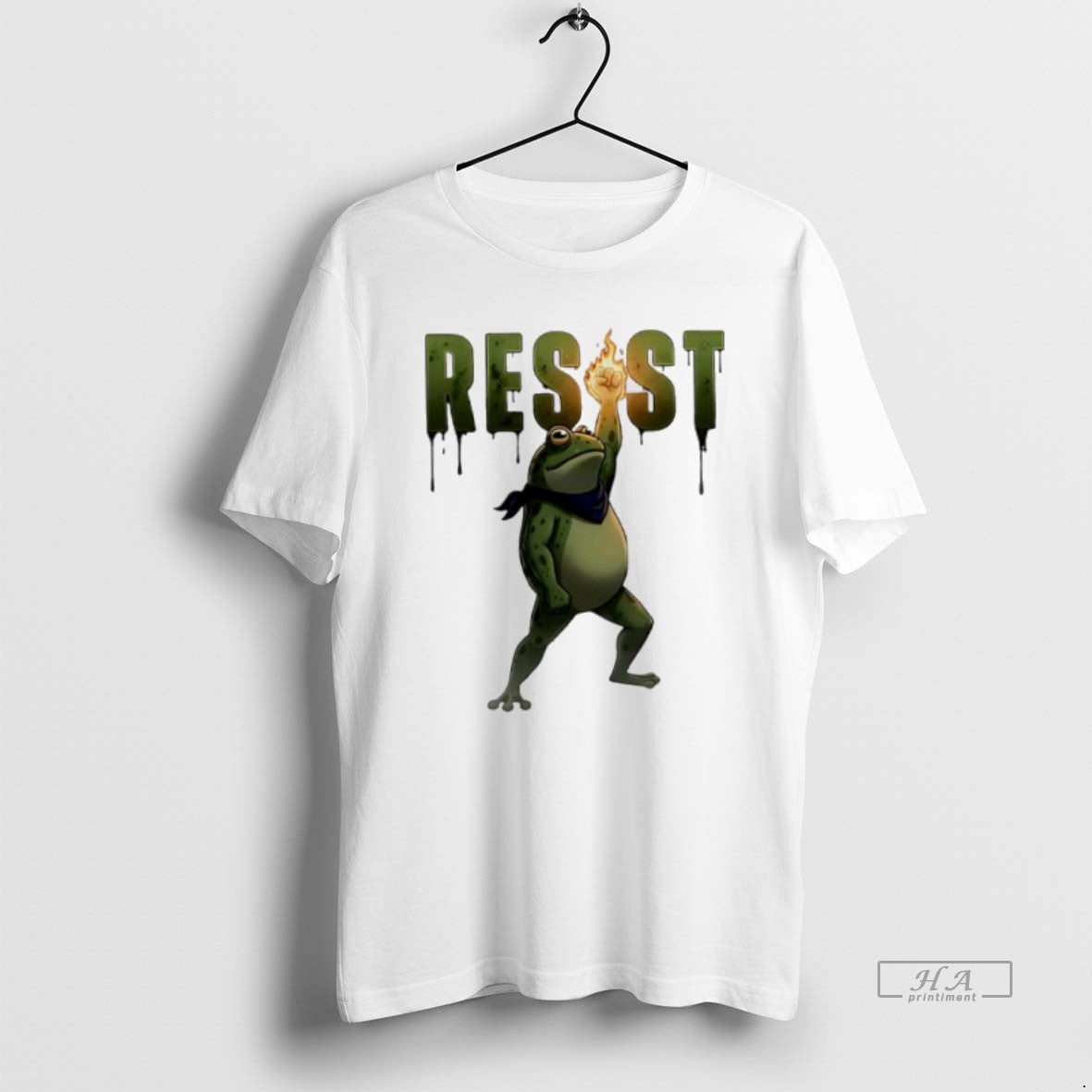 Fire Fist Resist Frog Portland Protest Frog TShirt Classic Collection