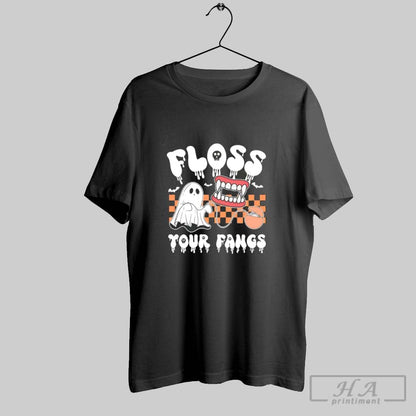 Floss Your Fangs Dental Halloween Hoodie Unique Apparel
