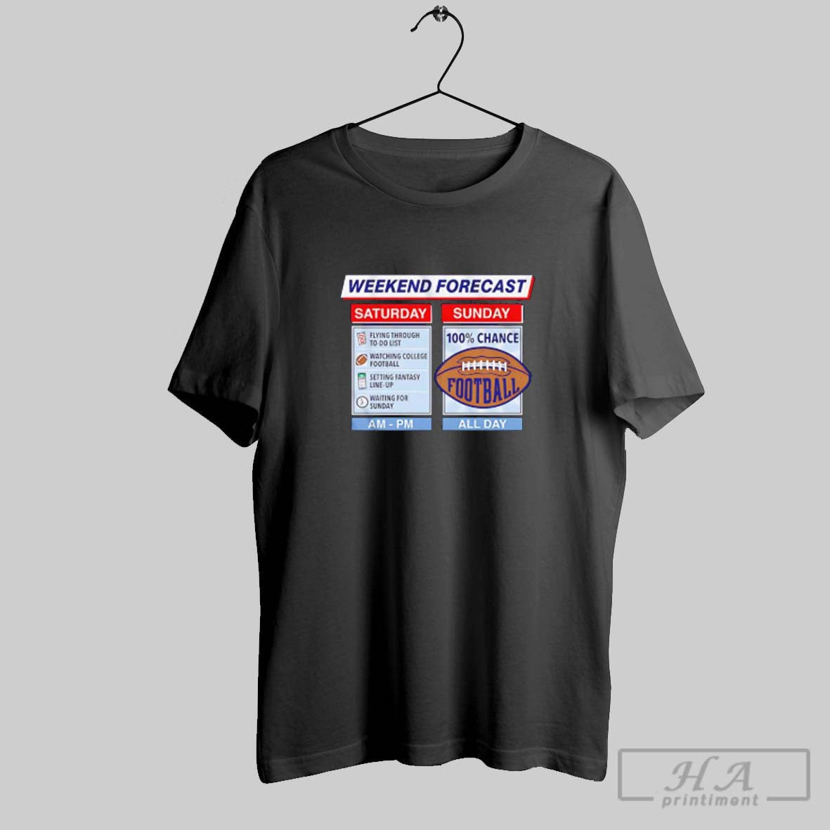 Football Weekend Forcast Hoodie Retro Merch
