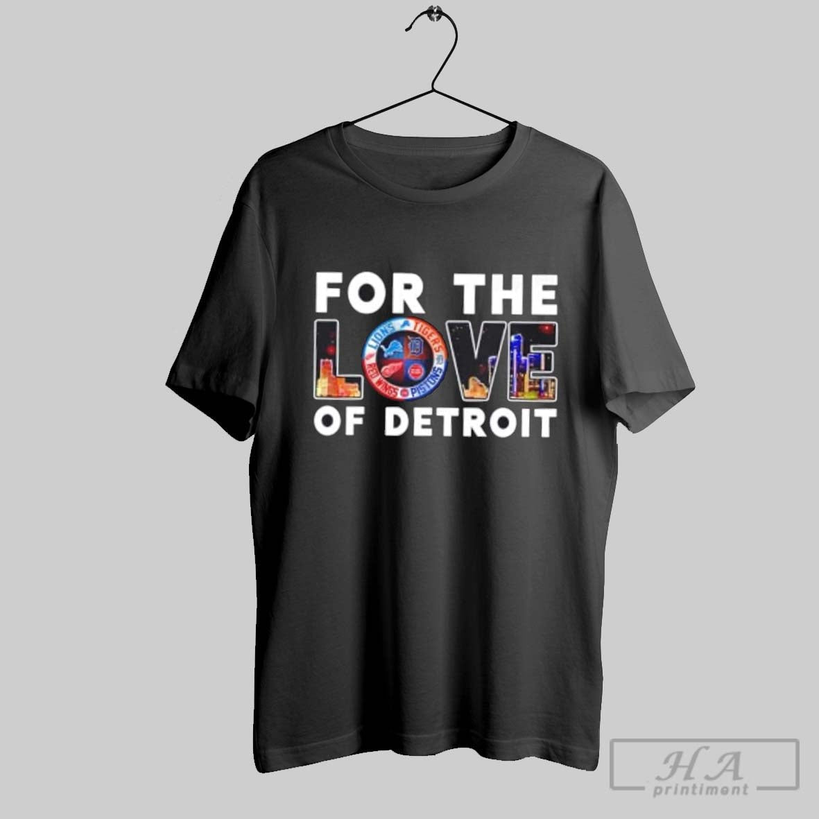 Love Detroit Sports Lions Tigers Red Wings Pistons Tank Top Trendy Art