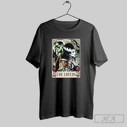 Frankenstein And Bride Lovers Tarot Tank Top Modern Gift