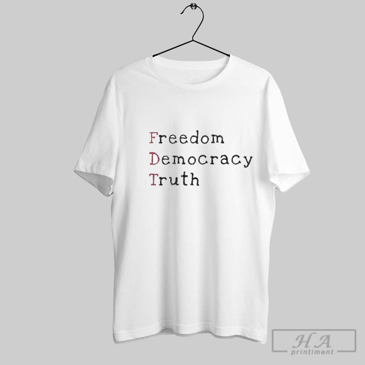 Freedom Democracy Truth Long Sleeve Retro Art