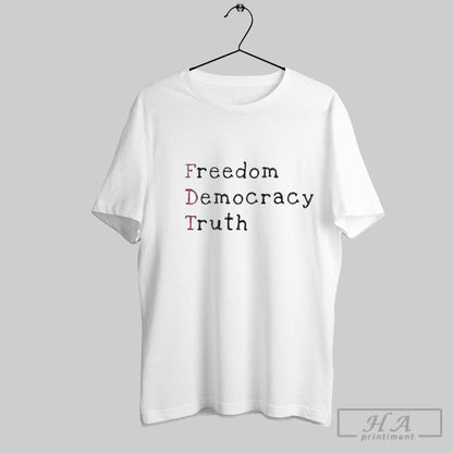 Freedom Democracy Truth Long Sleeve Retro Art