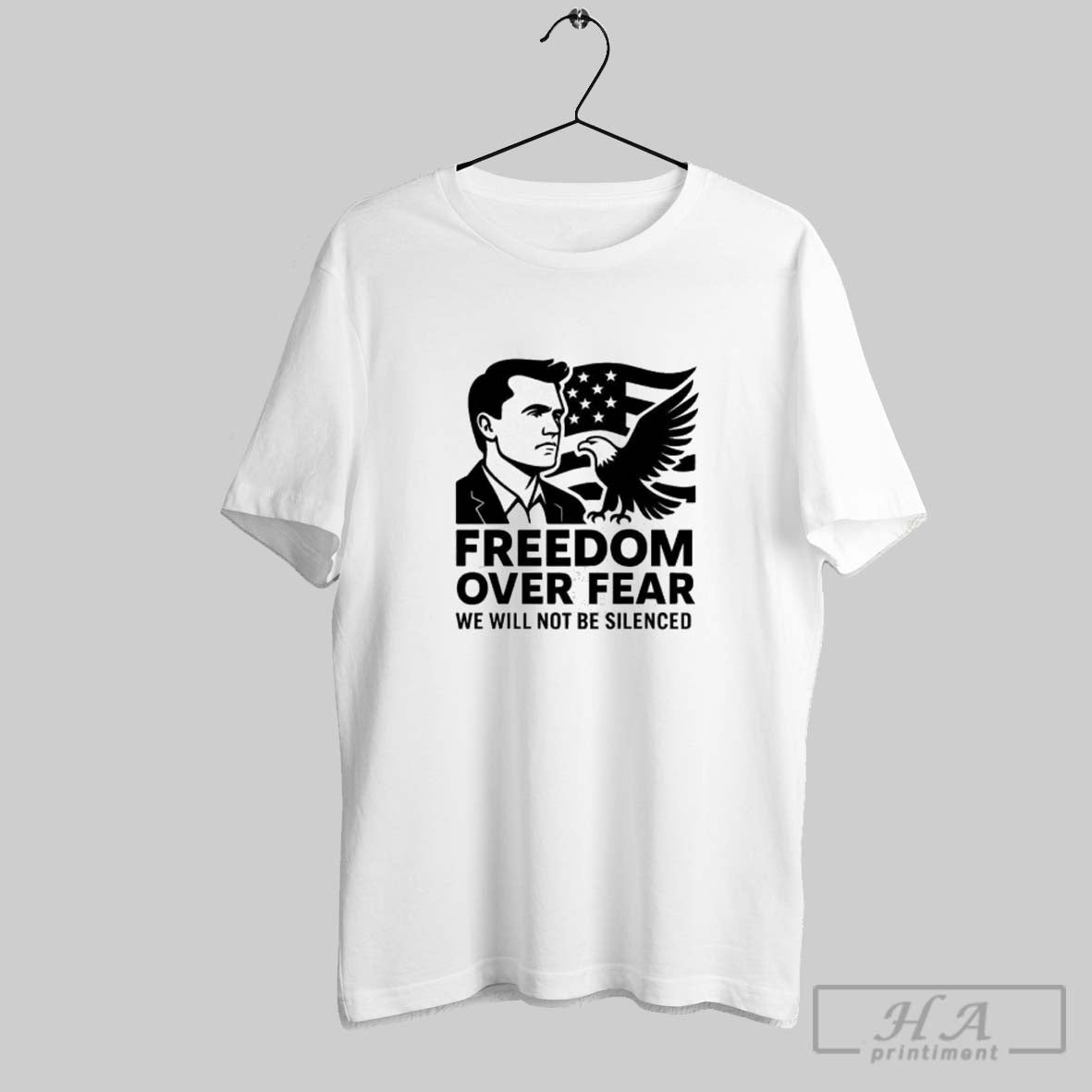 Freedom Over Fear We Will Not Be Silenced Charlie Kirk Tank Top
