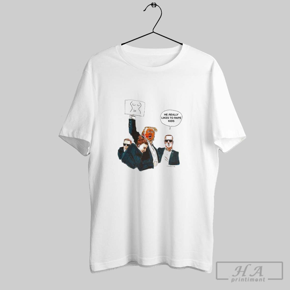 Fuck Charlie Kirk And Trump He Really Likes To Rape TShirt Designer