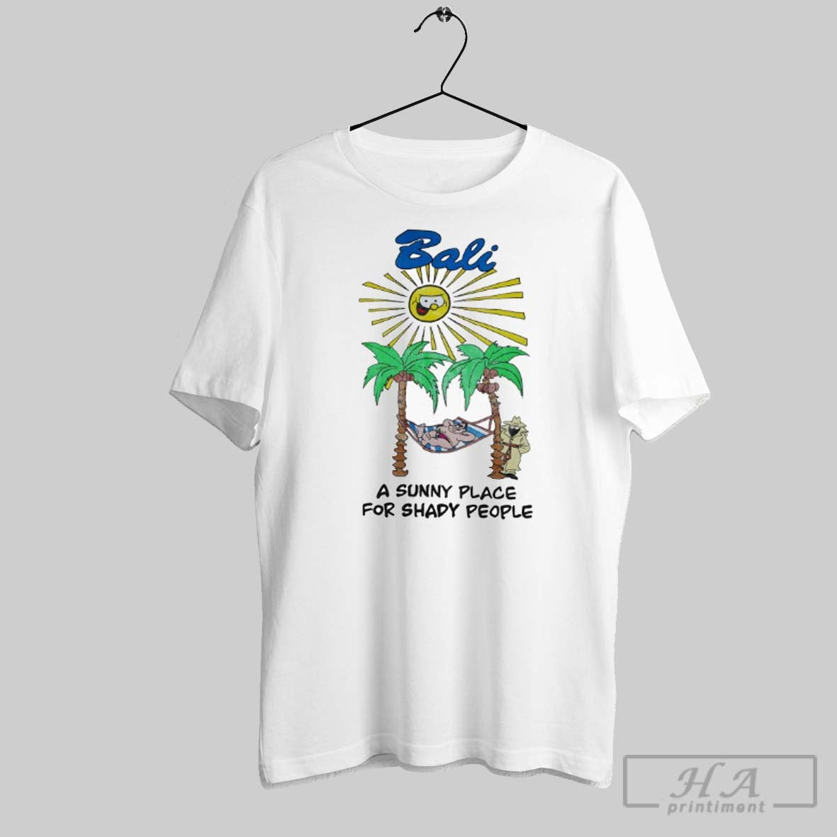 Funguys Bali Sunny Place Shady People Tee Retro Gift
