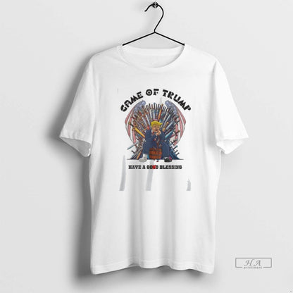 Game Trump Thrones Parody Have God Blessing Tee Premium Fashion