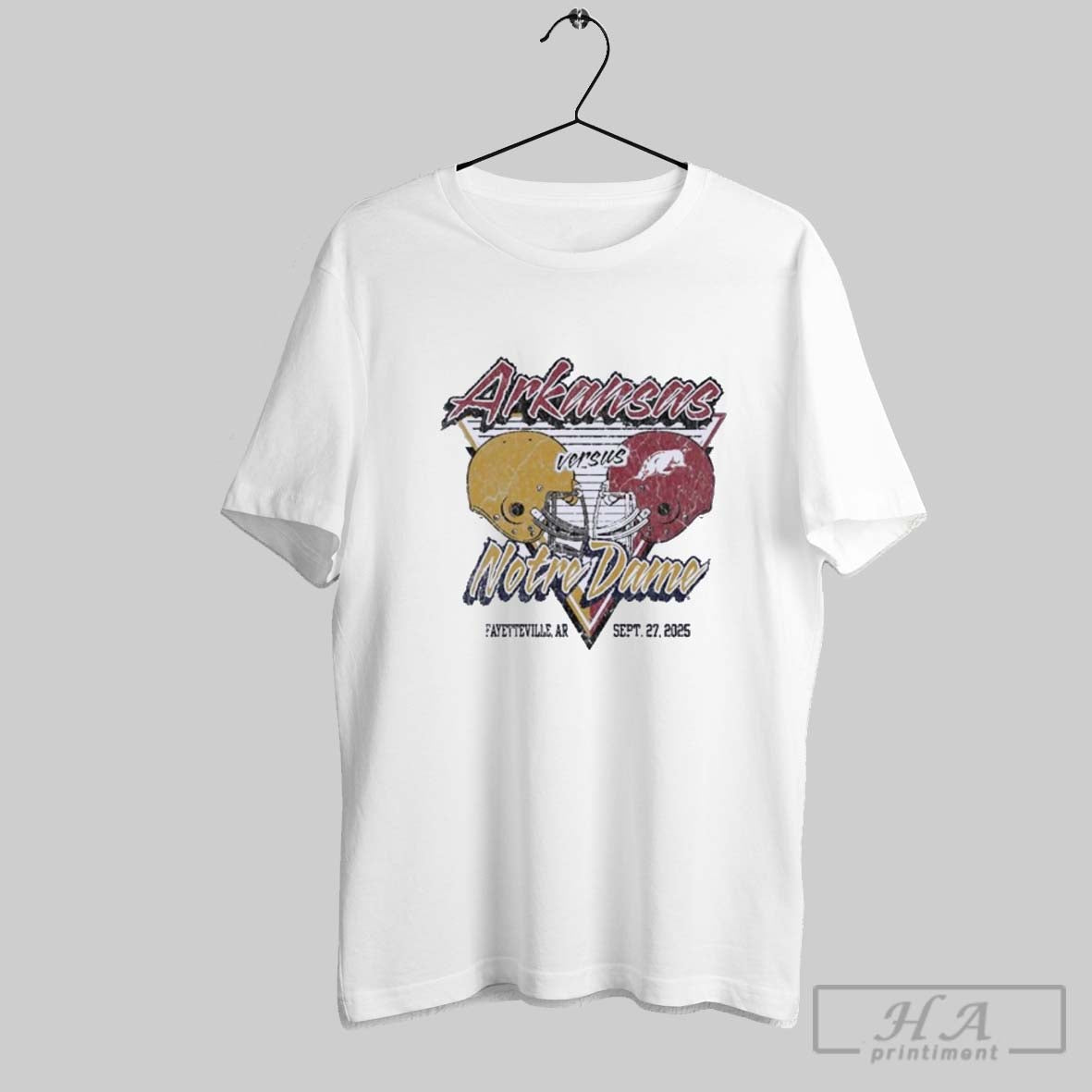 Gameday Football 2025 Arkansas Vs Notre Dame TShirt Authentic Fashion