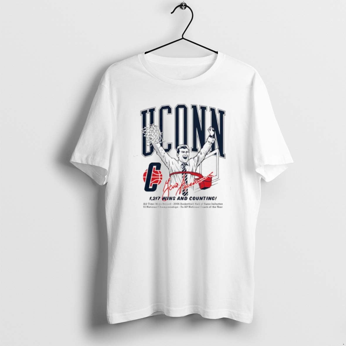 Geno Auriemma Coach Uconn Huskies Womens Basketball Team 1217 Wins