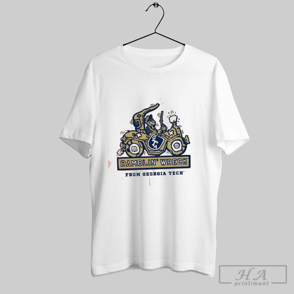 Georgia Tech Yellow Jackets Football Ramblin Wreck Long Sleeve