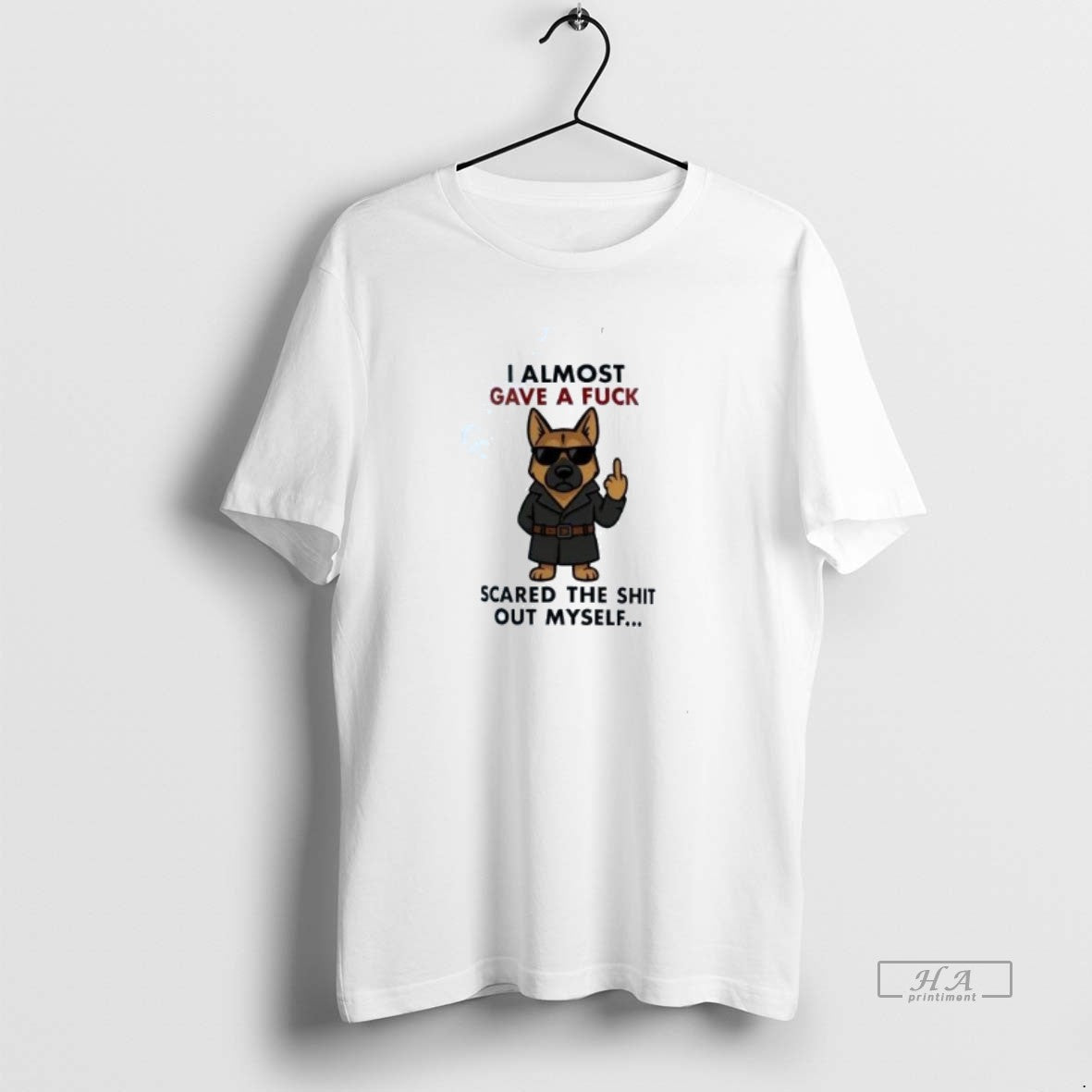 German Shepherd I Almost Gave Fuck Scared Shit Myself Long Sleeve