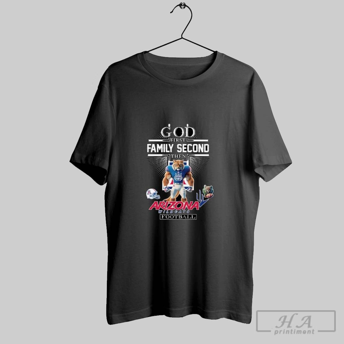 God First Family Second Then Arizona Wildcats Football Mascot 2025