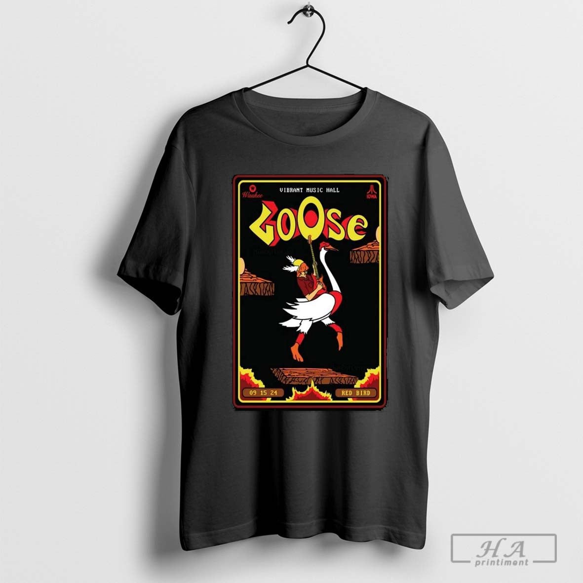Goose Sep 15 2024 Red Vibrant Music Hall Tour Poster Long Sleeve