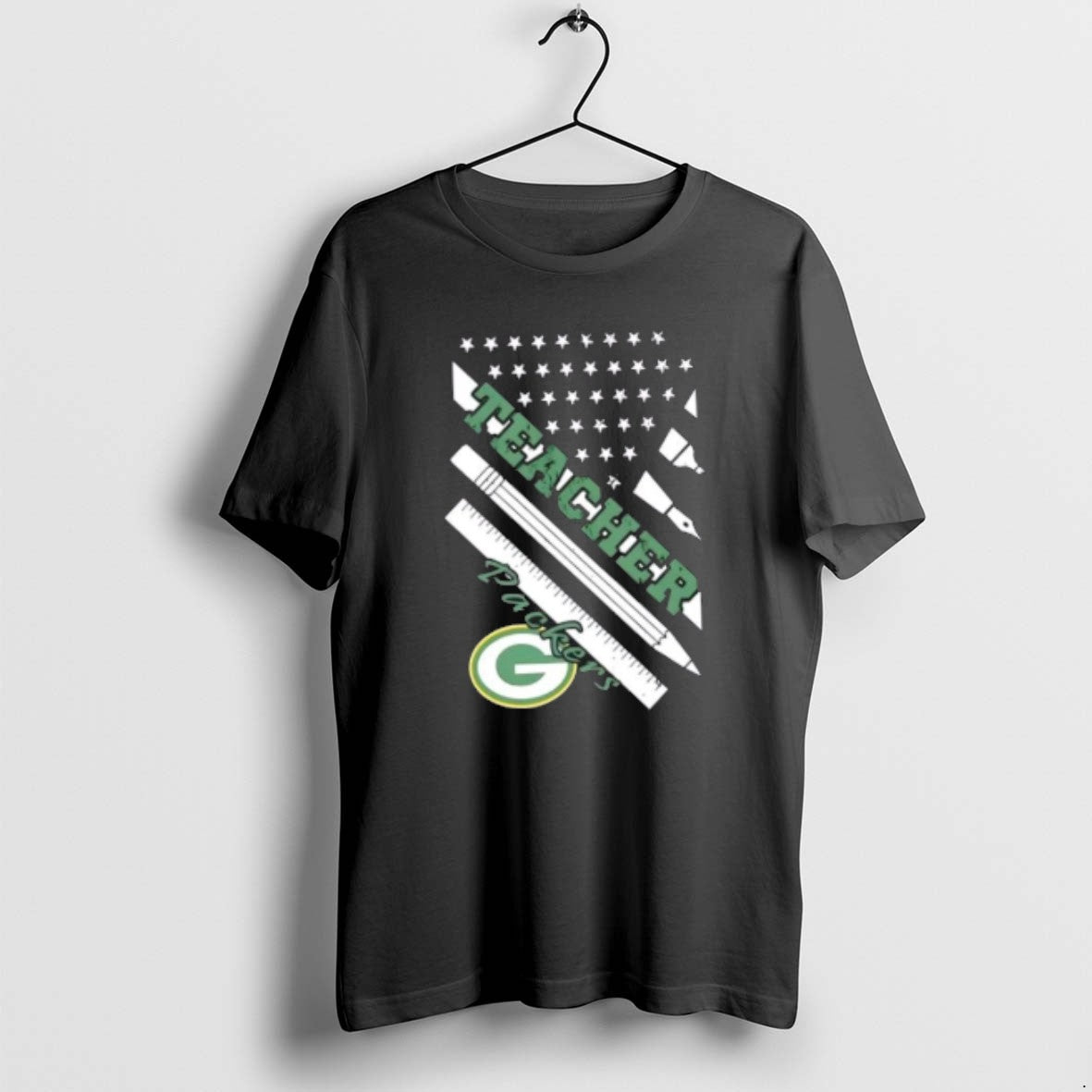 Green Bay Packers Football X Teacher American Flag Hoodie Elegant