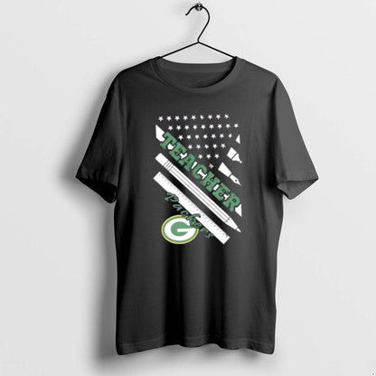 Green Bay Packers Football X Teacher American Flag Hoodie Elegant