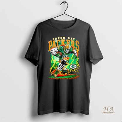 Green Bay Packers Mascot Skeleton Player Long Sleeve Exclusive Apparel