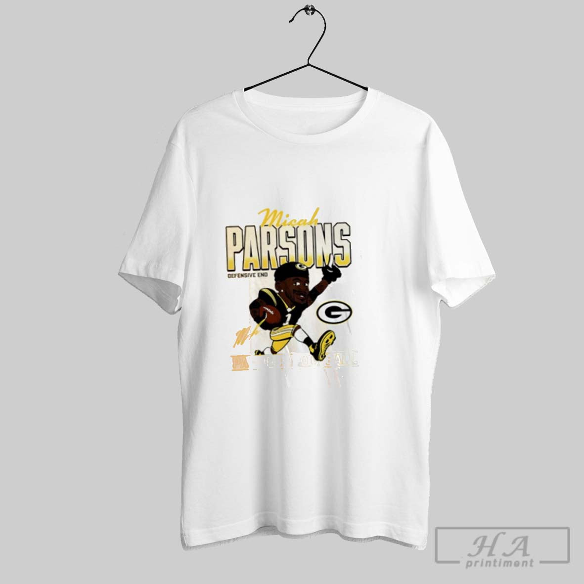 Green Bay Packers Micah Parsons Caricature TShirt Classic Collection