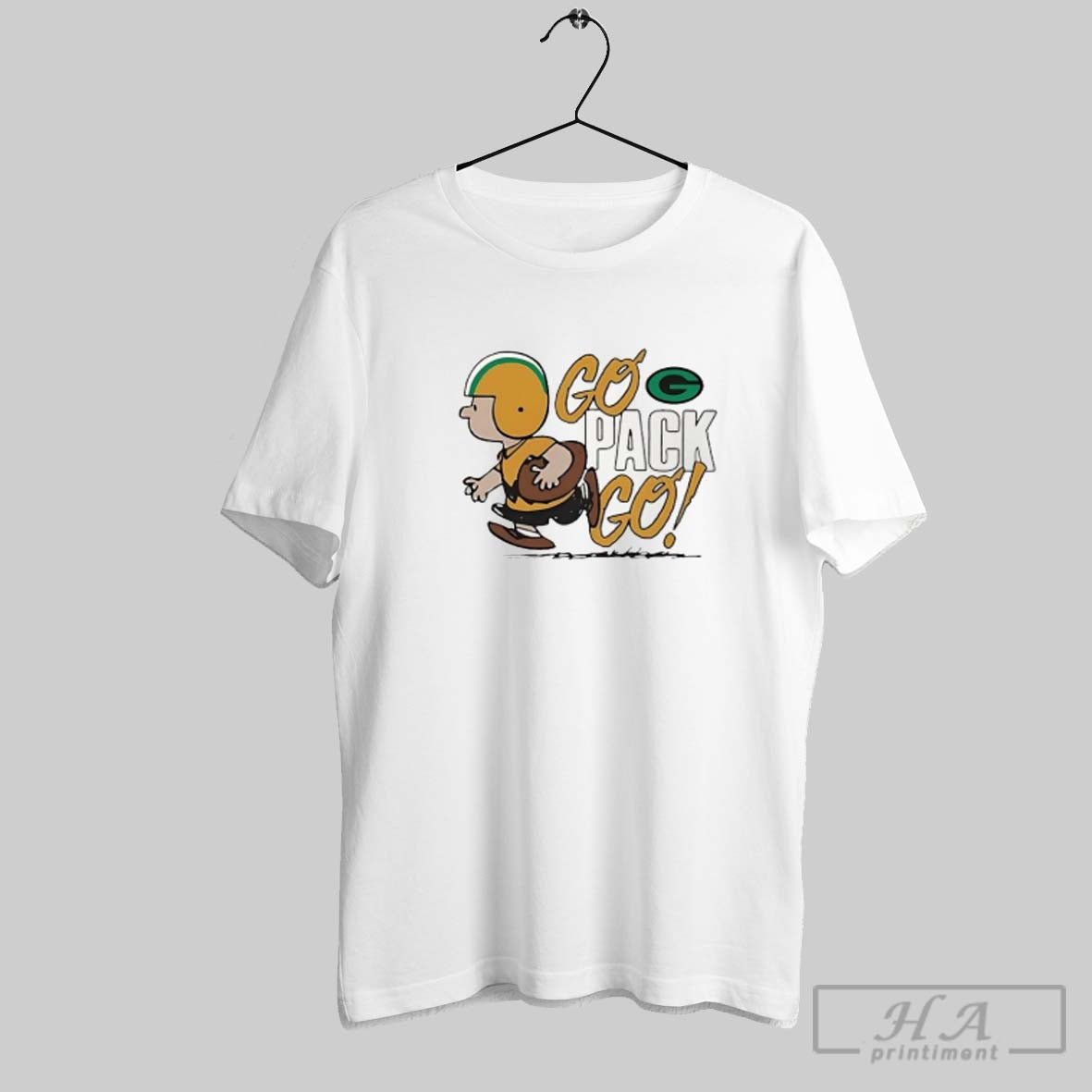 Green Bay Packers X Charlie Brown Go Pack Go Logo TShirt Modern Look