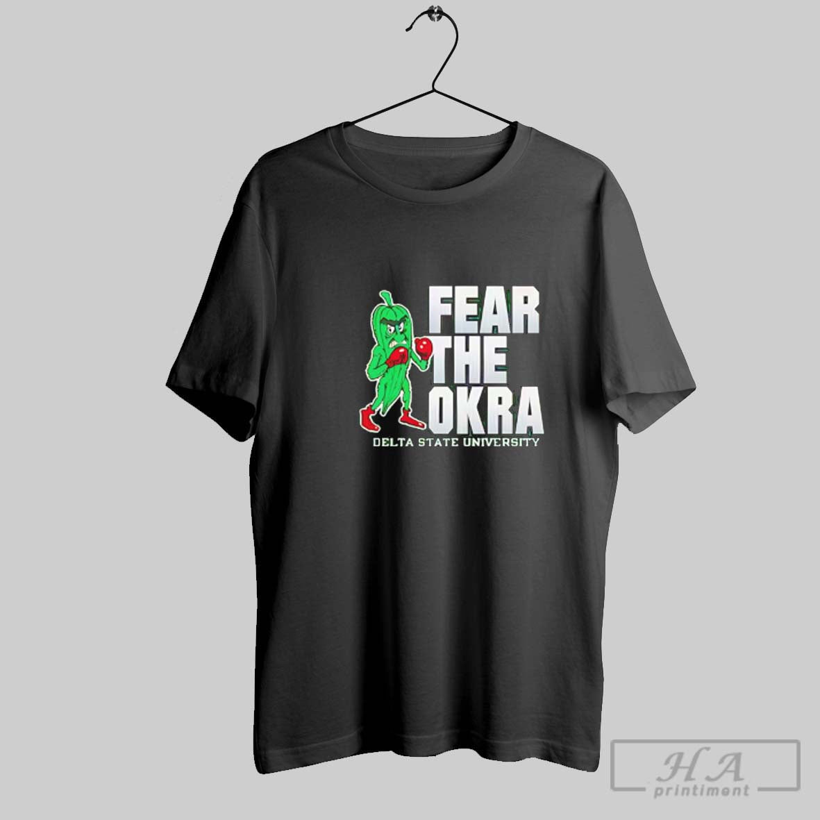 Green Chili Boxing Fear Okra Delta State University TShirt Premium