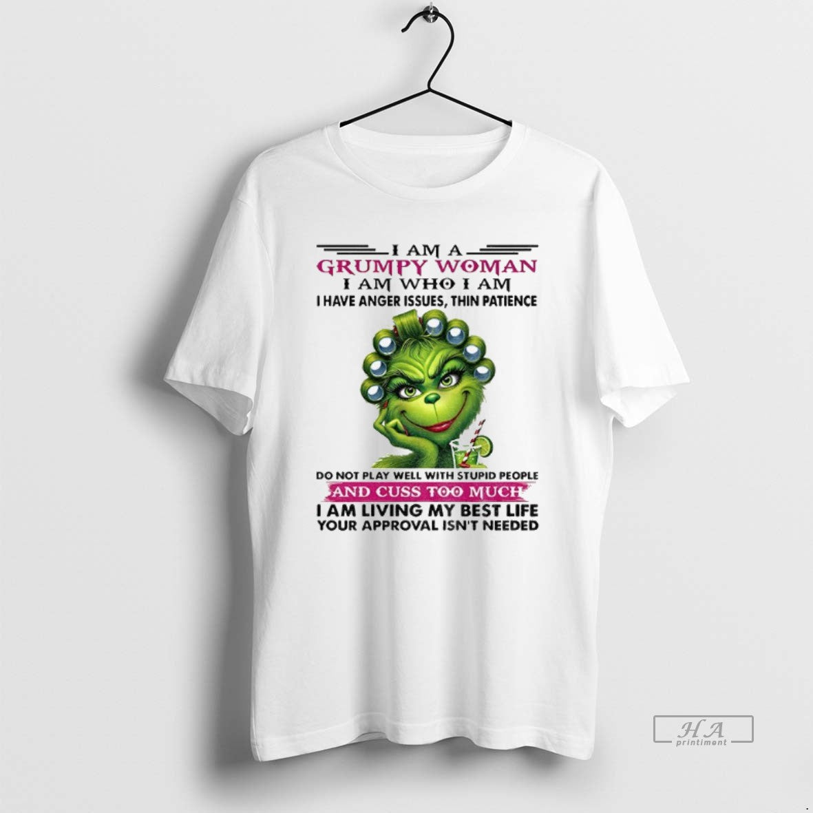 Grinch I Am Grumpy I Am Who I Am I Have Anger Sweatshirt Premium Look