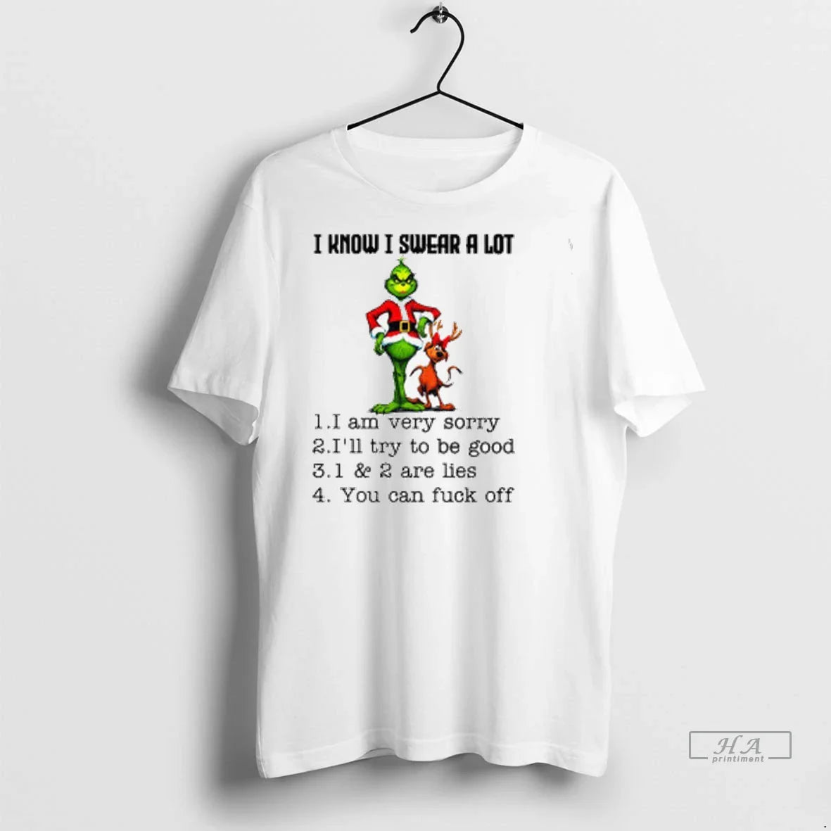 Grinch I Know I Swear Lot I Am Very Sorry Ill Try To Tank Top Retro